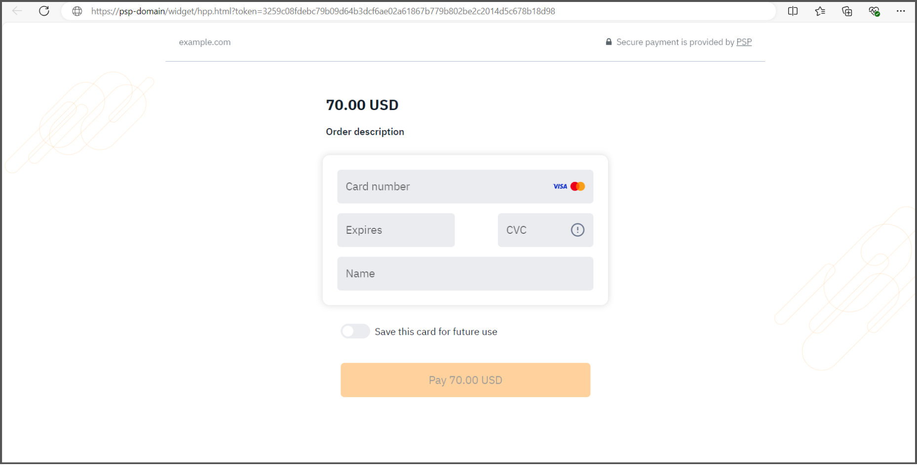 Payment page on MerchantPay domain